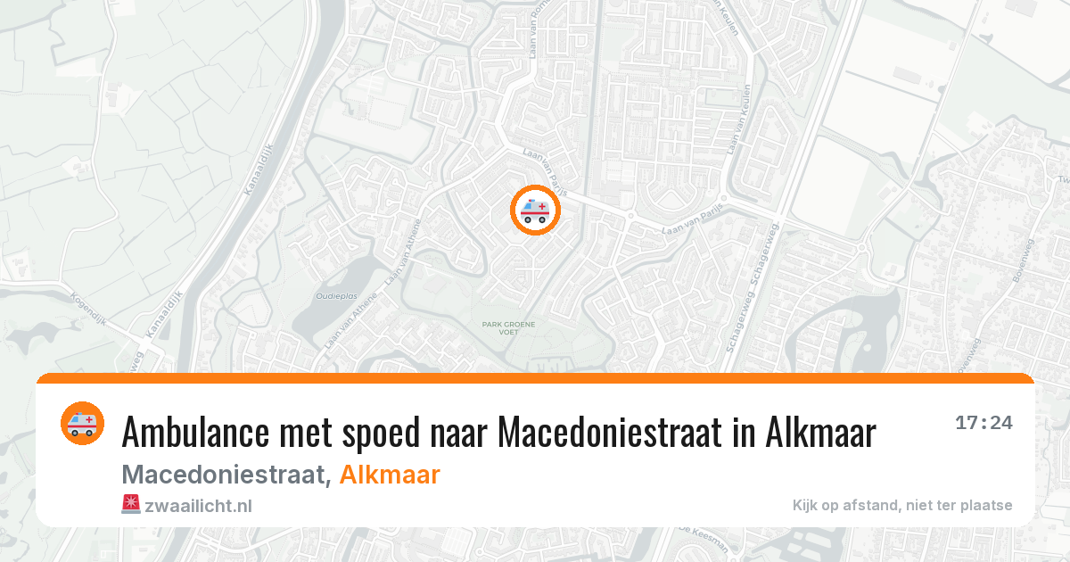 Ambulance met spoed naar Macedoniestraat in Alkmaar — 3 apr 2026