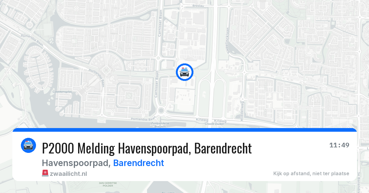P2000 Melding Havenspoorpad, Barendrecht — 10 mei 2026