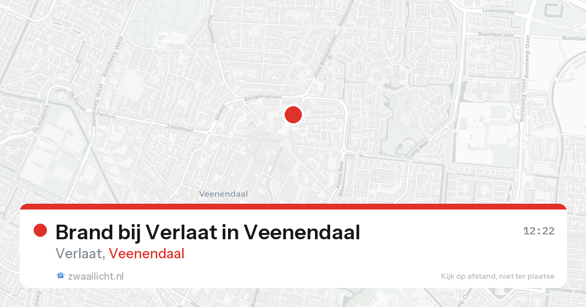 Brand bij Verlaat in Veenendaal — 25 aug 2026