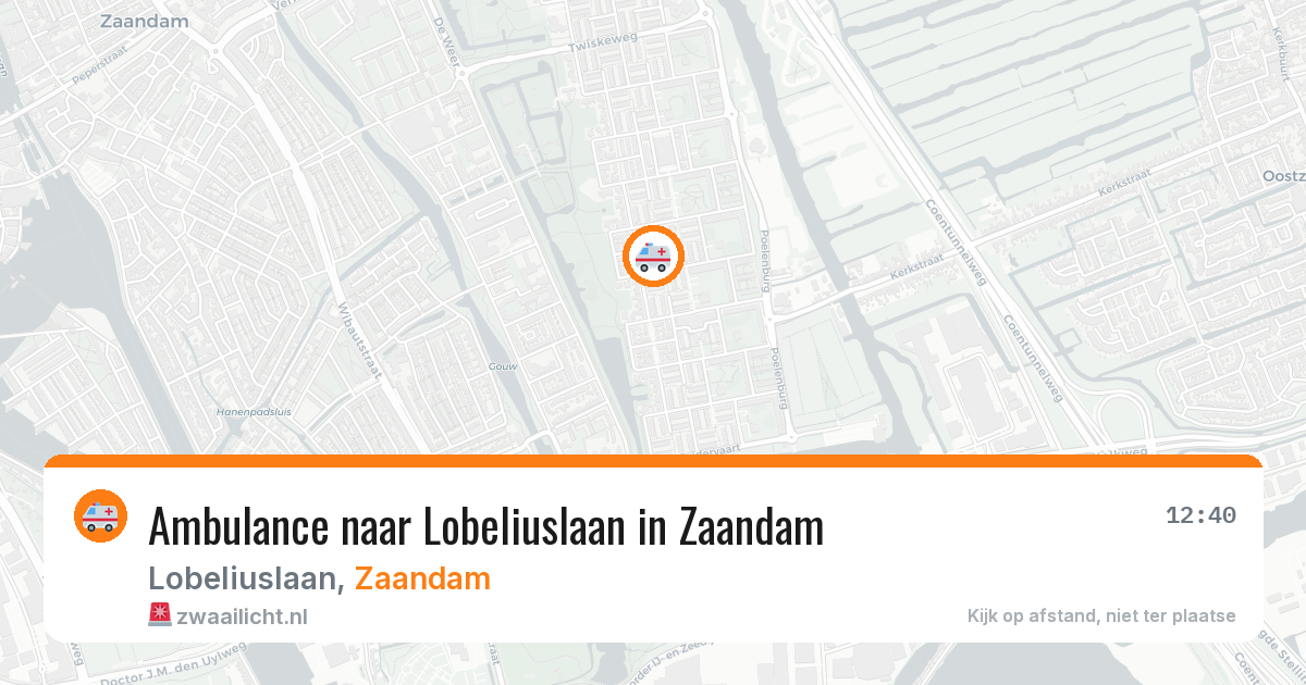 Ambulance naar Lobeliuslaan in Zaandam — 26 mrt 2026