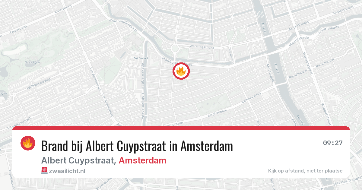 Brand bij Albert Cuypstraat in Amsterdam — 30 mrt 2026