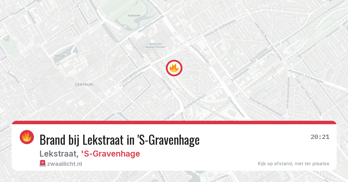 Brand bij Lekstraat in 'S-Gravenhage — 14 jun 2026