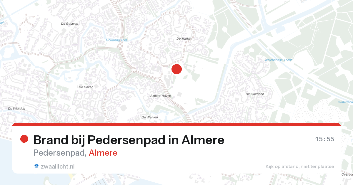Brand bij Pedersenpad in Almere — 9 apr 2026