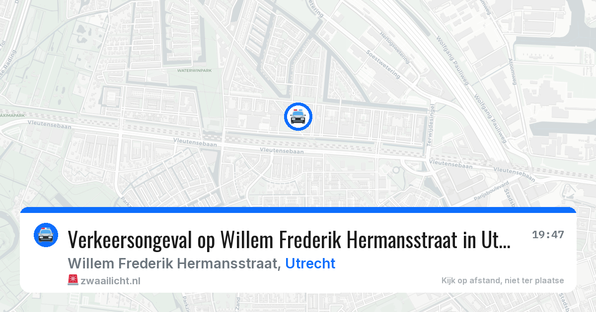 Verkeersongeval op Willem Frederik Hermansstraat in Utrecht — 24 mei 2026