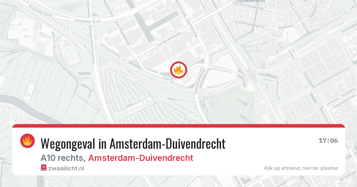 Wegongeval in Amsterdam-Duivendrecht — 24 jun 2026