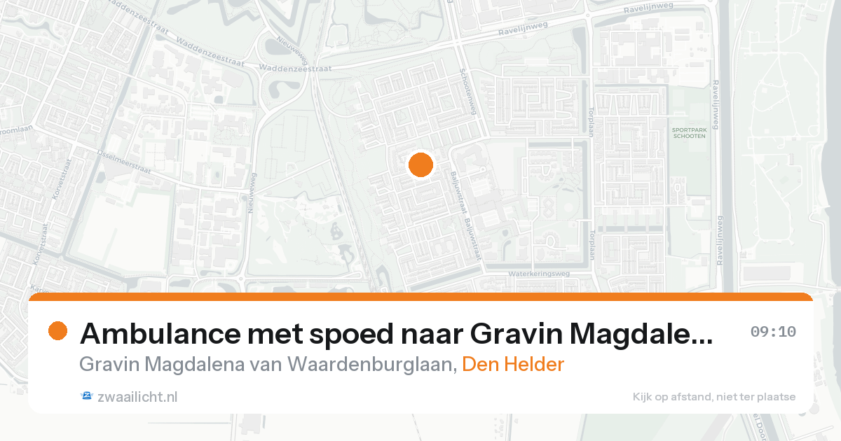 Ambulance met spoed naar Gravin Magdalena van Waardenburglaan in Den Helder — 17 aug 2026