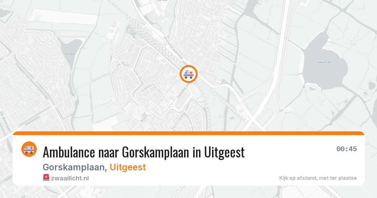 Ambulance naar Gorskamplaan in Uitgeest — 4 apr 2026