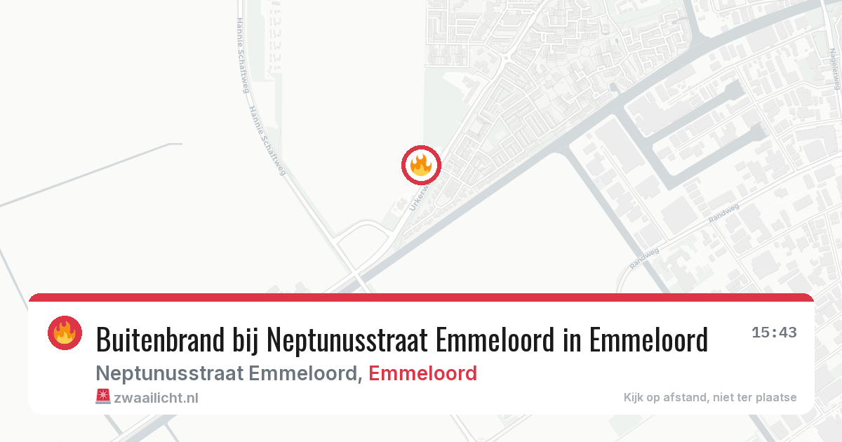 Buitenbrand bij Neptunusstraat Emmeloord in Emmeloord — 22 jan 2026