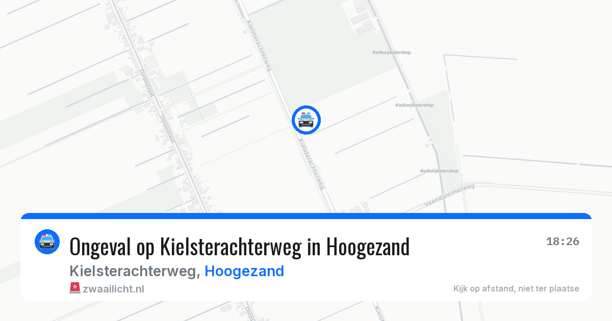 Ongeval op Kielsterachterweg in Hoogezand — 3 jun 2026