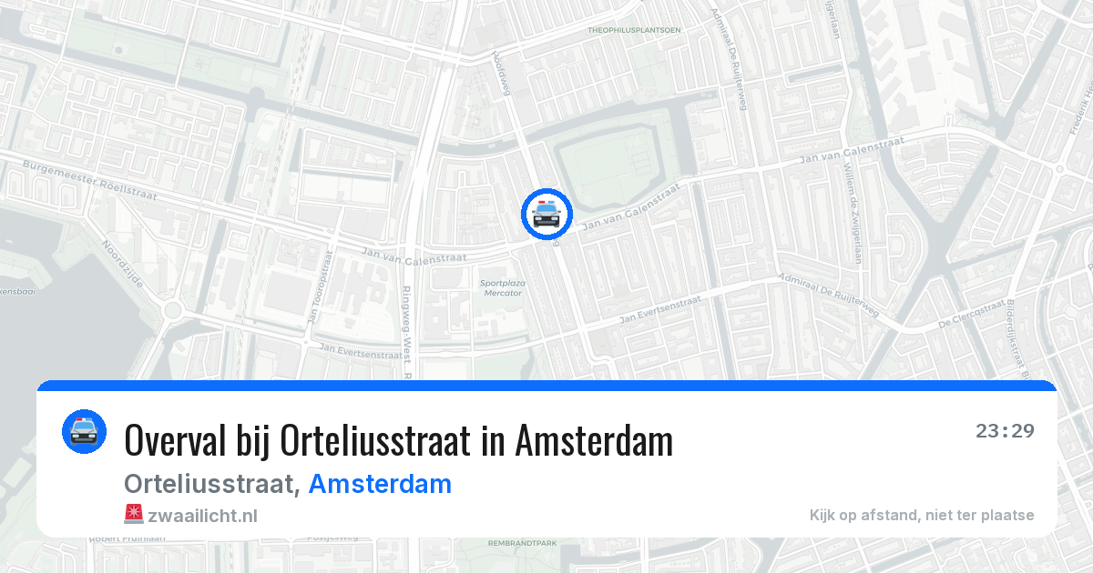 Overval bij Orteliusstraat in Amsterdam — 4 apr 2026