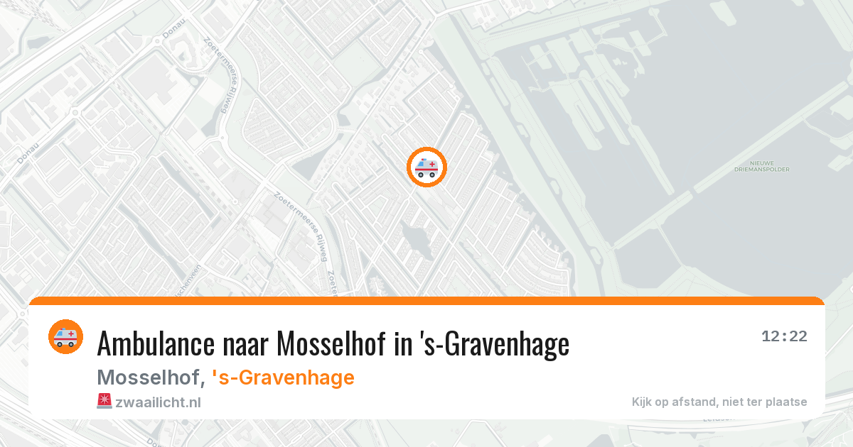 Ambulance naar Mosselhof in 's-Gravenhage — 8 aug 2026