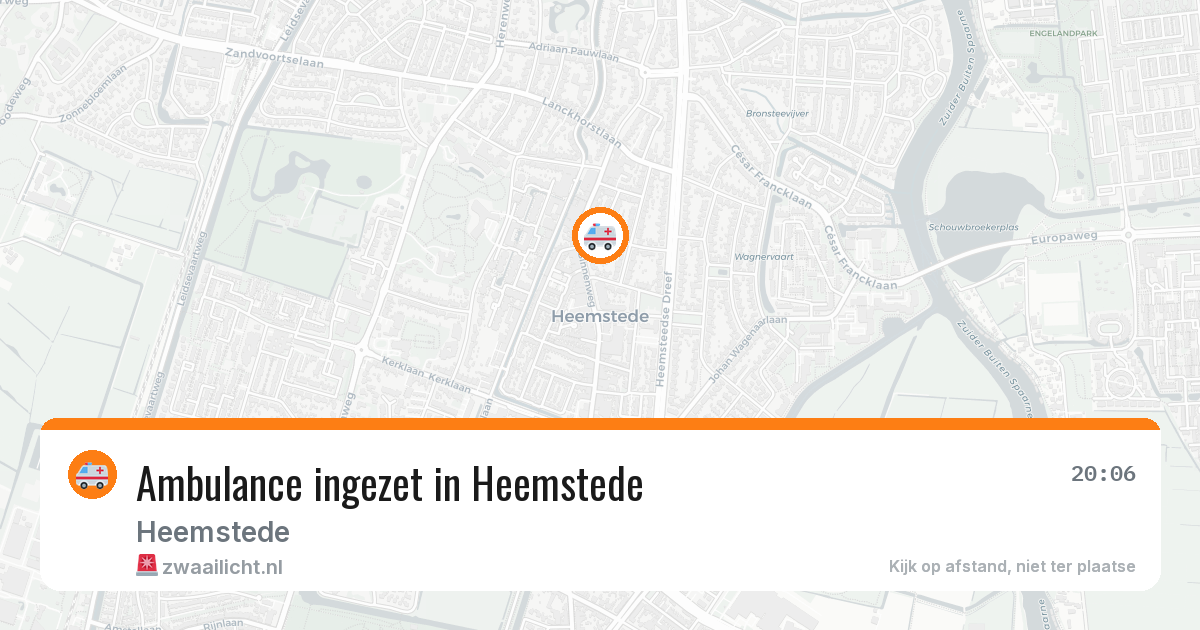 Ambulance ingezet in Heemstede — 19 jul 2026