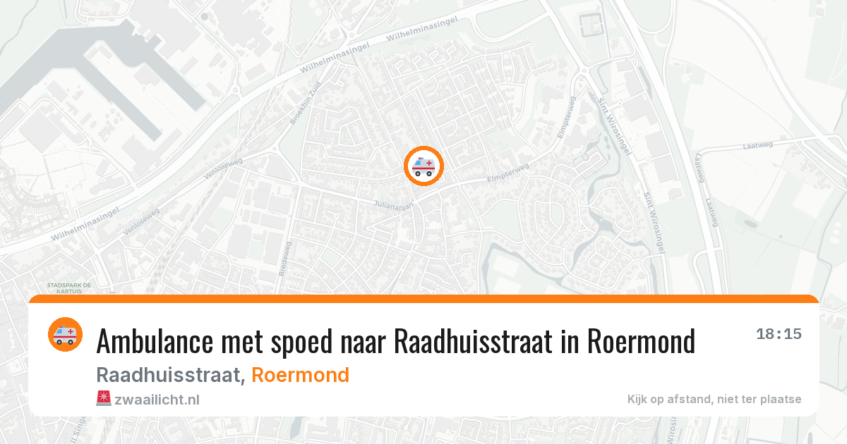 Ambulance met spoed naar Raadhuisstraat in Roermond — 16 jan 2026