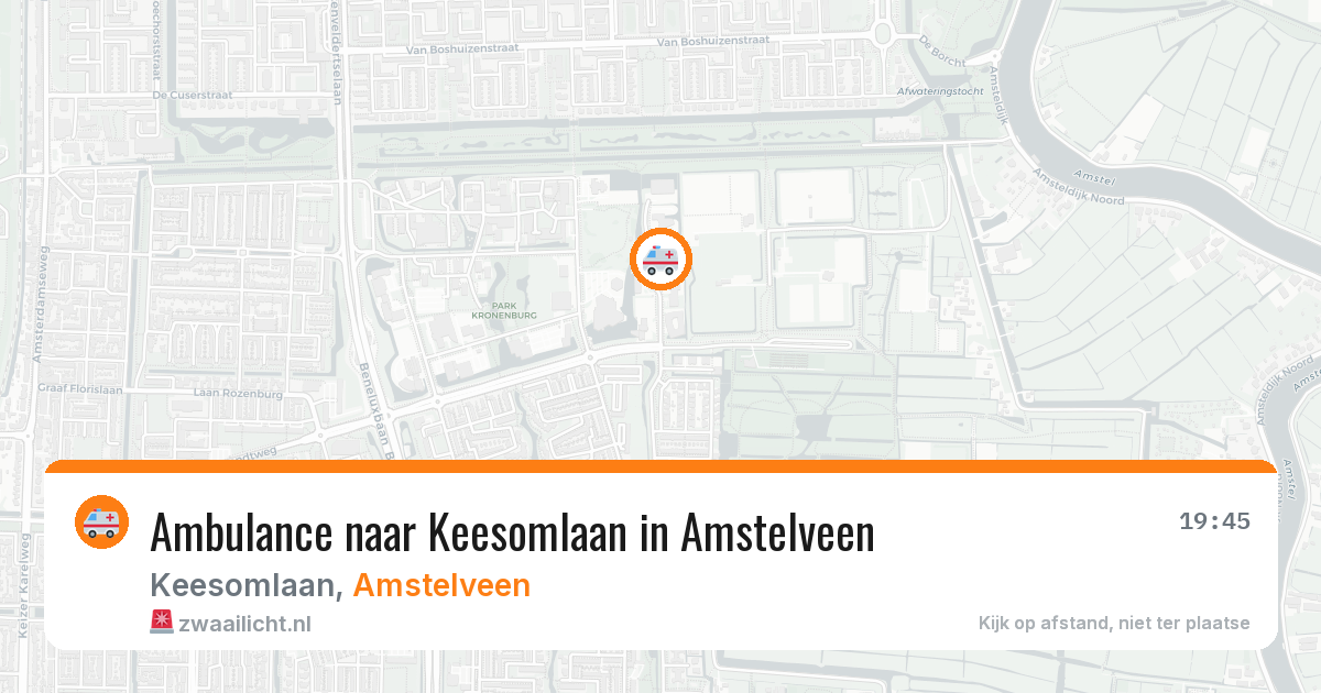 Ambulance naar Keesomlaan in Amstelveen — 1 jul 2026