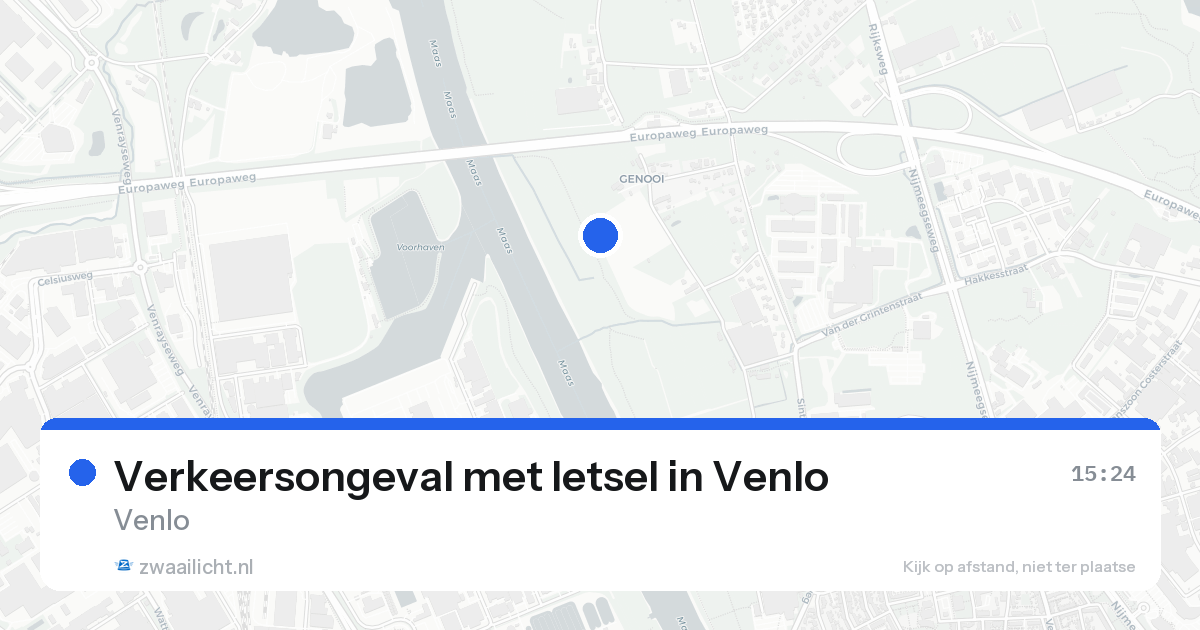 Verkeersongeval met letsel in Venlo — 20 aug 2026