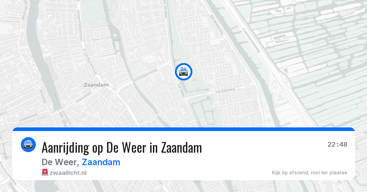Aanrijding op De Weer in Zaandam — 26 mrt 2026