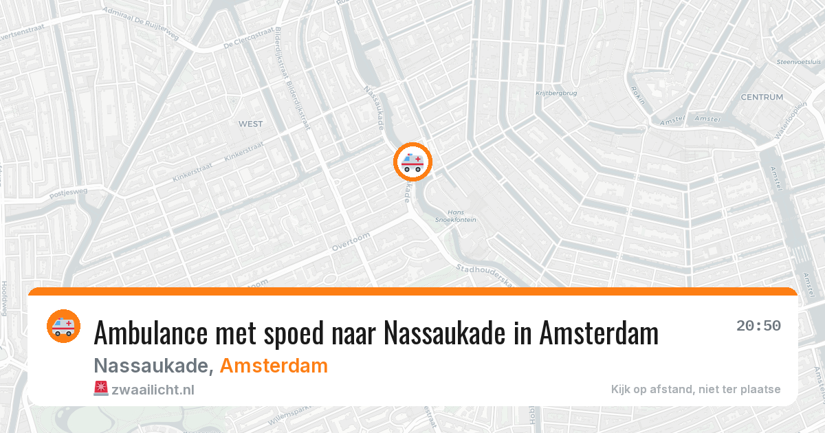 Ambulance met spoed naar Nassaukade in Amsterdam — 19 mrt 2026