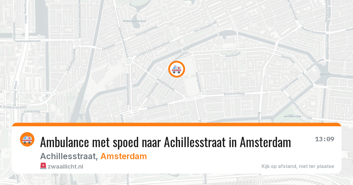 Ambulance met spoed naar Achillesstraat in Amsterdam — 11 apr 2026