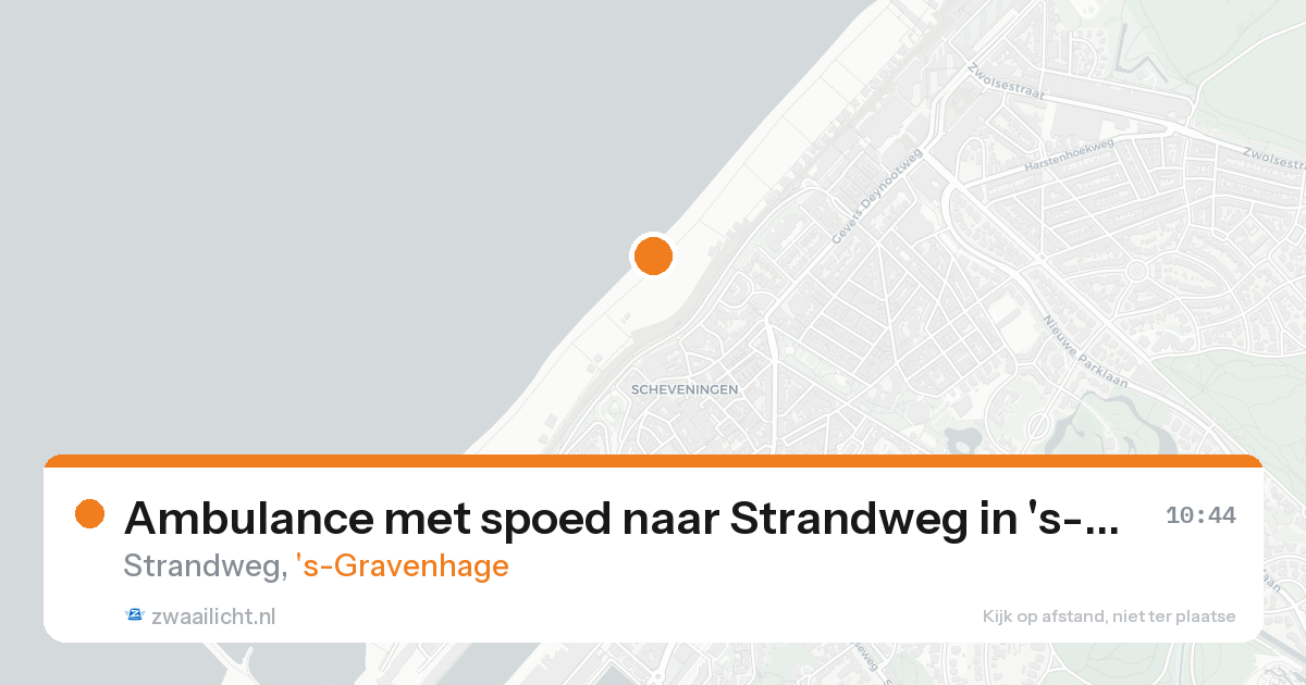 Ambulance met spoed naar Strandweg in 's-Gravenhage — 20 aug 2026