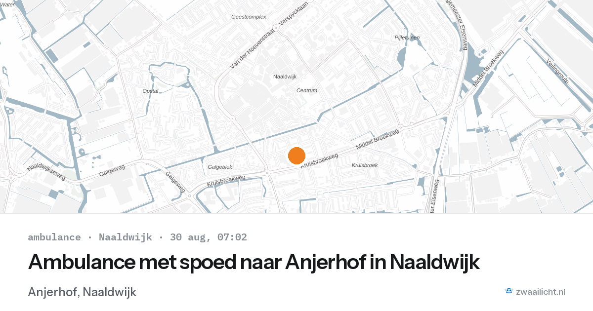 Ambulance met spoed naar Anjerhof in Naaldwijk — 30 aug 2026