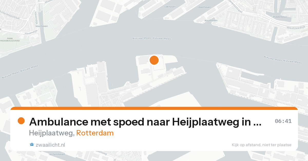 Ambulance met spoed naar Heijplaatweg in Rotterdam — 1 jul 2026