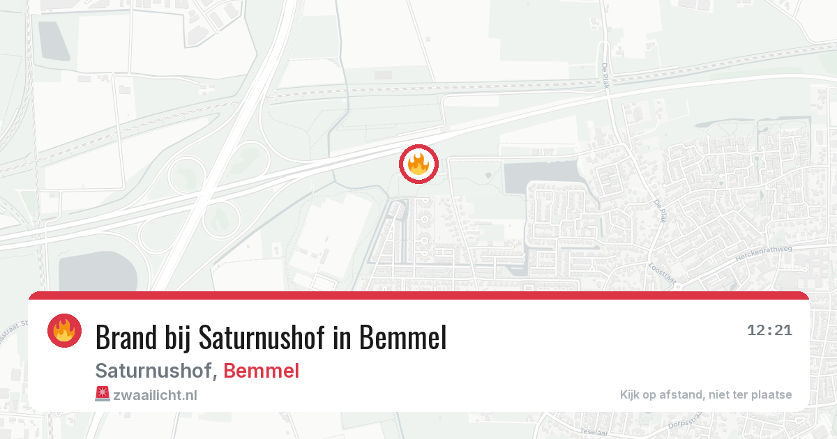 Brand bij Saturnushof in Bemmel — 28 jun 2026