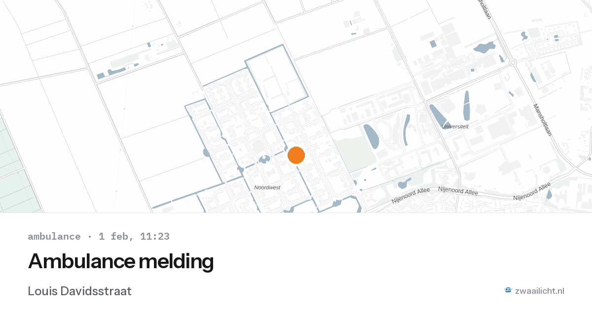 Ambulance melding — 1 feb 2026
