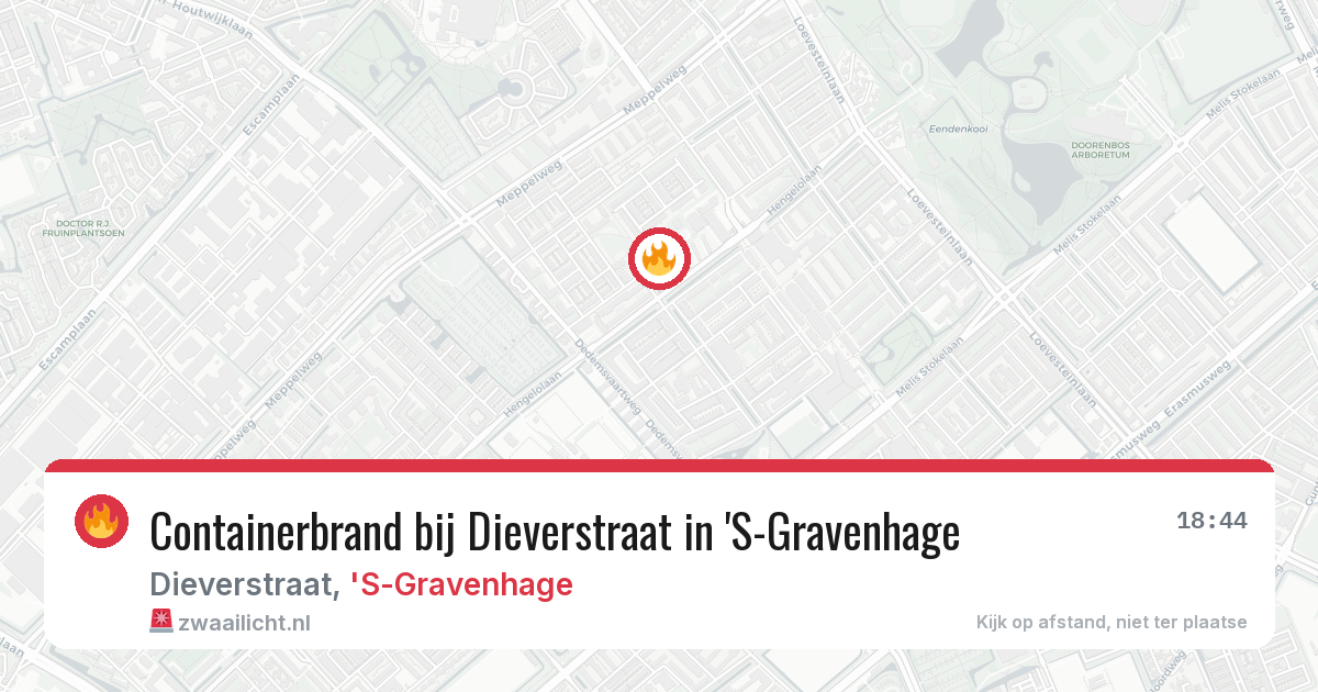 Containerbrand bij Dieverstraat in 'S-Gravenhage — 27 jul 2026