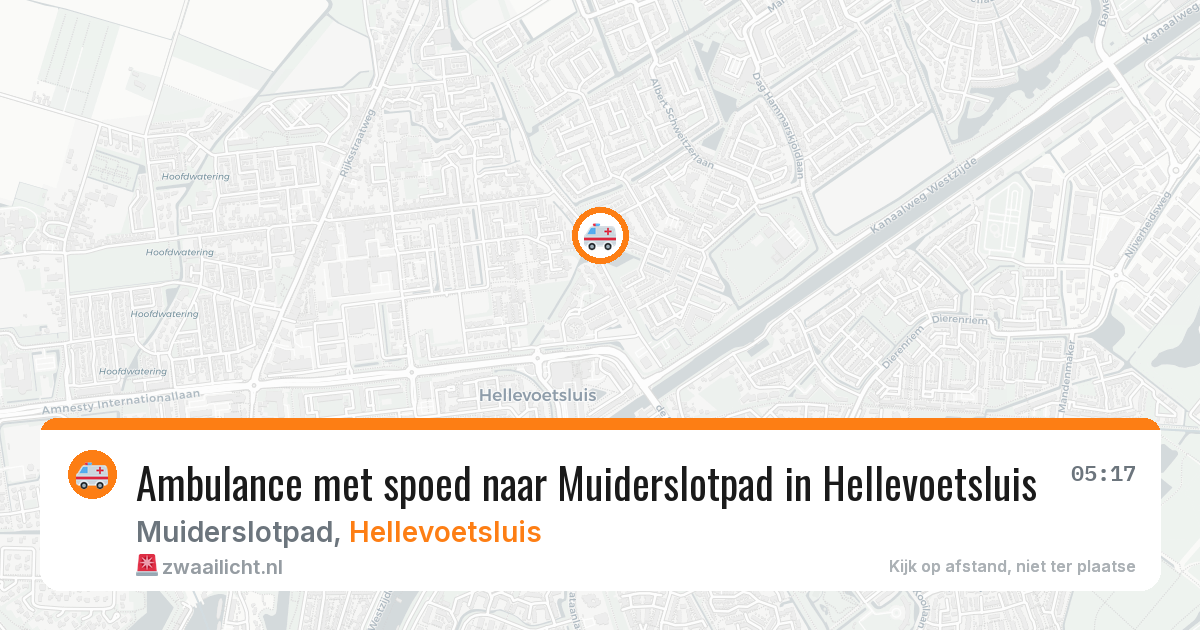 Ambulance met spoed naar Muiderslotpad in Hellevoetsluis — 22 mrt 2026