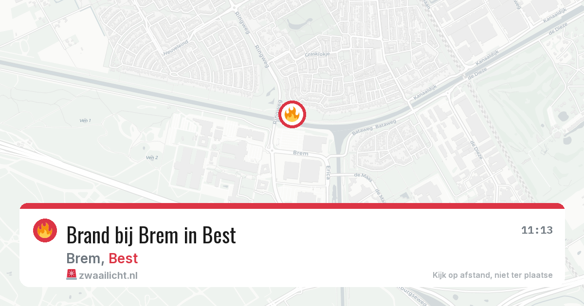 Brand bij Brem in Best — 25 jun 2026