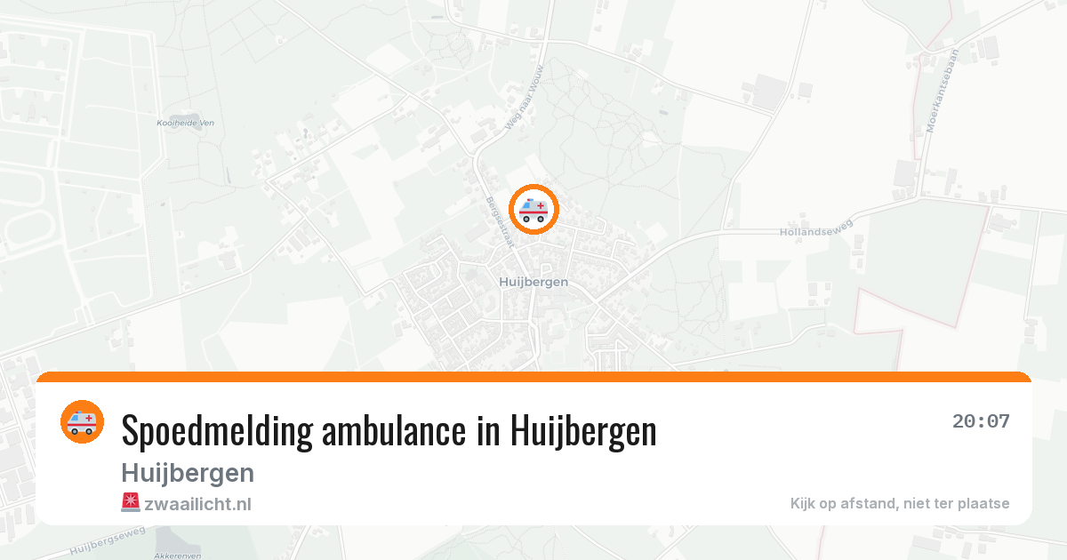 Spoedmelding ambulance in Huijbergen — 21 mei 2026