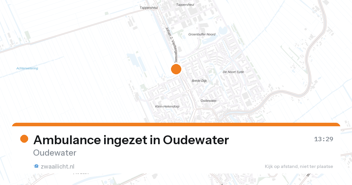 Ambulance ingezet in Oudewater — 25 aug 2026