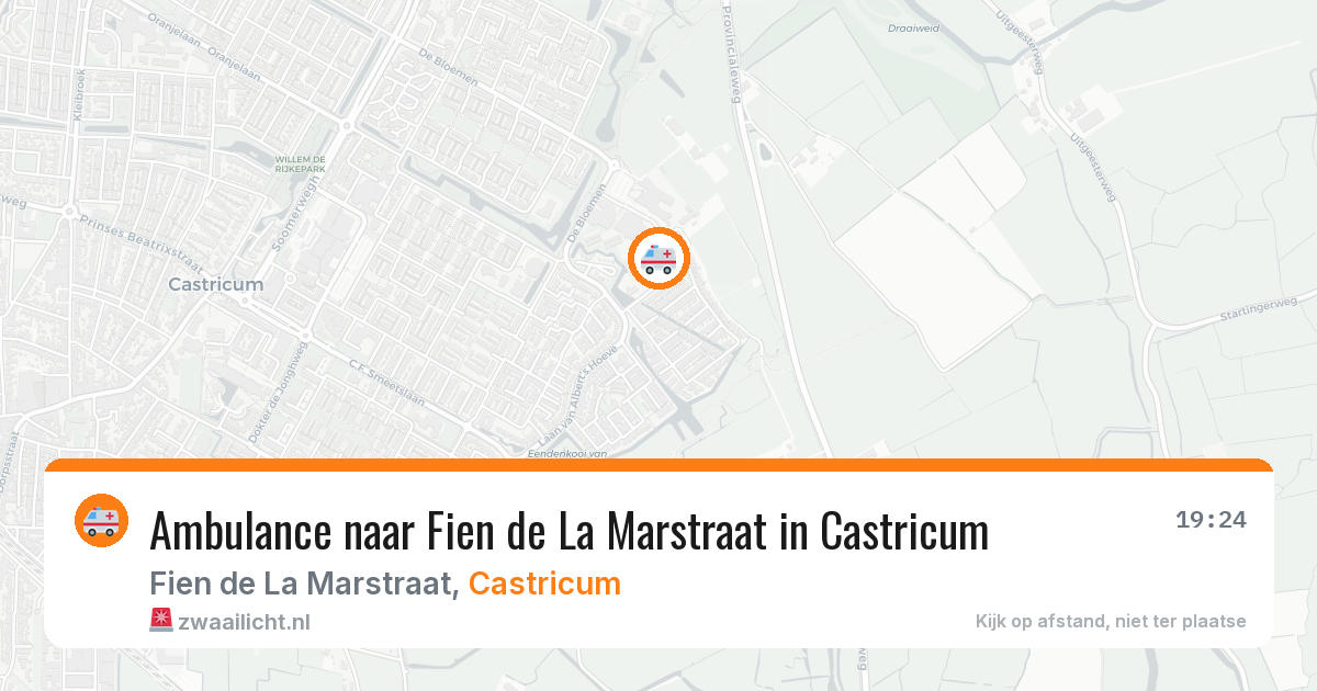 Ambulance naar Fien de La Marstraat in Castricum — 3 jun 2026