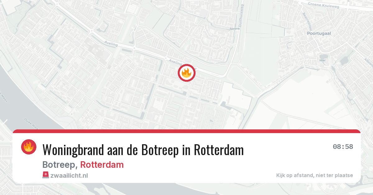 Woningbrand aan de Botreep in Rotterdam — 31 jul 2026