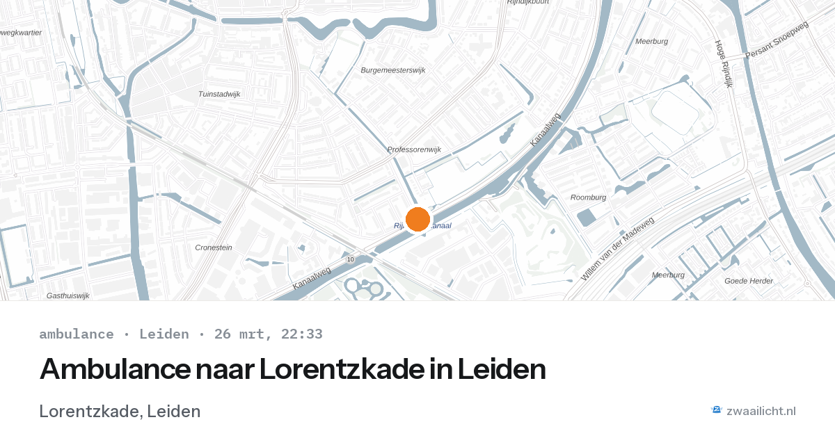 Ambulance naar Lorentzkade in Leiden — 25 mrt 2026