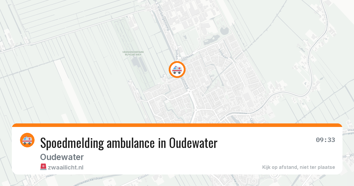 Spoedmelding ambulance in Oudewater — 13 aug 2026