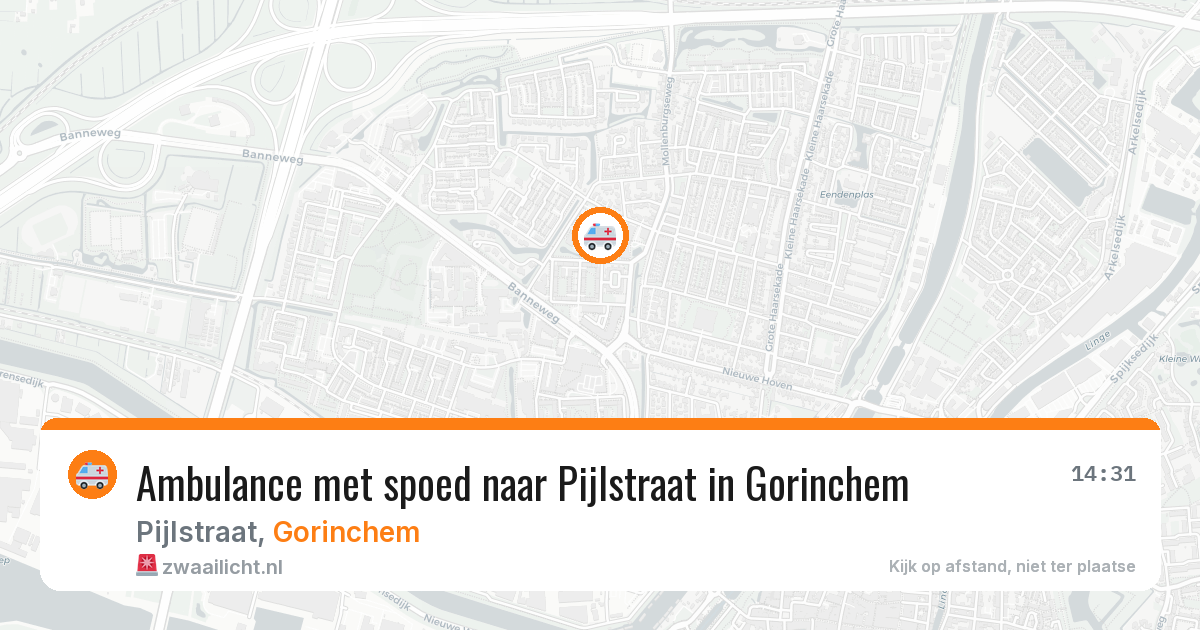 Ambulance met spoed naar Pijlstraat in Gorinchem — 1 aug 2026