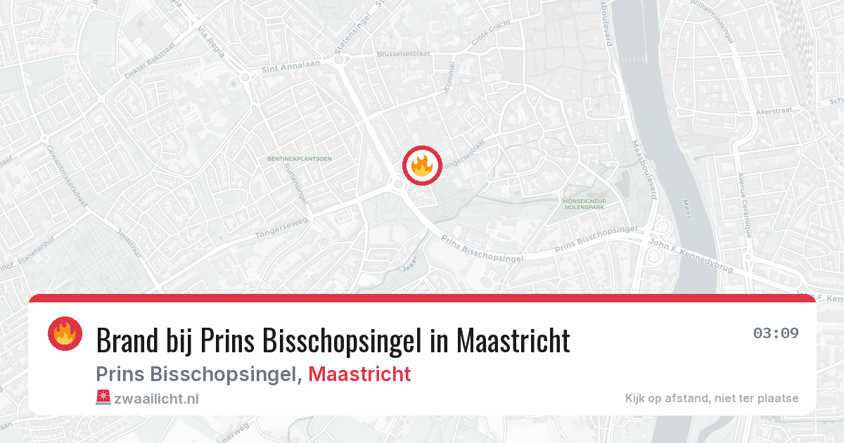 Brand bij Prins Bisschopsingel in Maastricht — 29 jan 2026