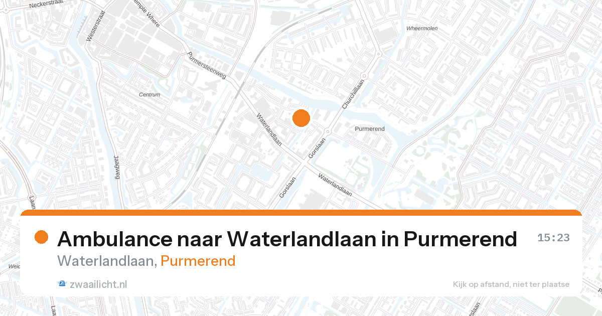 Ambulance naar Waterlandlaan in Purmerend — 26 aug 2026