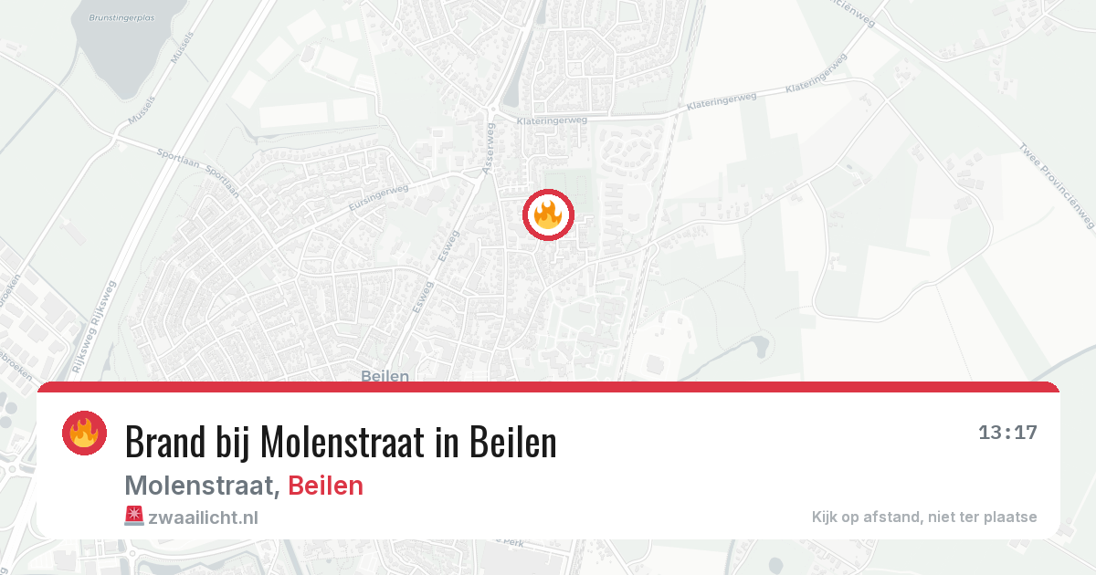 Brand bij Molenstraat in Beilen — 5 mei 2026