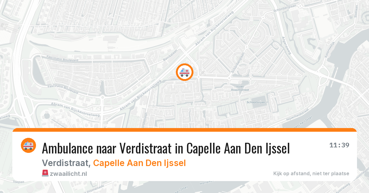 Ambulance naar Verdistraat in Capelle Aan Den Ijssel — 19 jul 2026