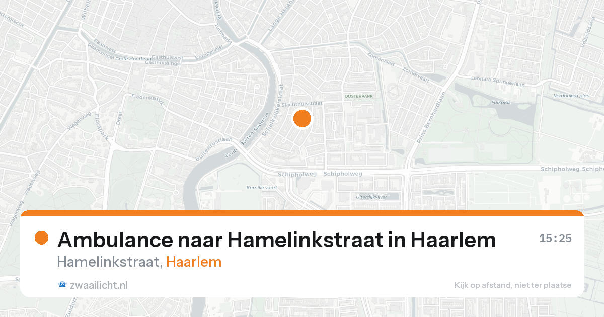 Ambulance naar Hamelinkstraat in Haarlem — 17 aug 2026