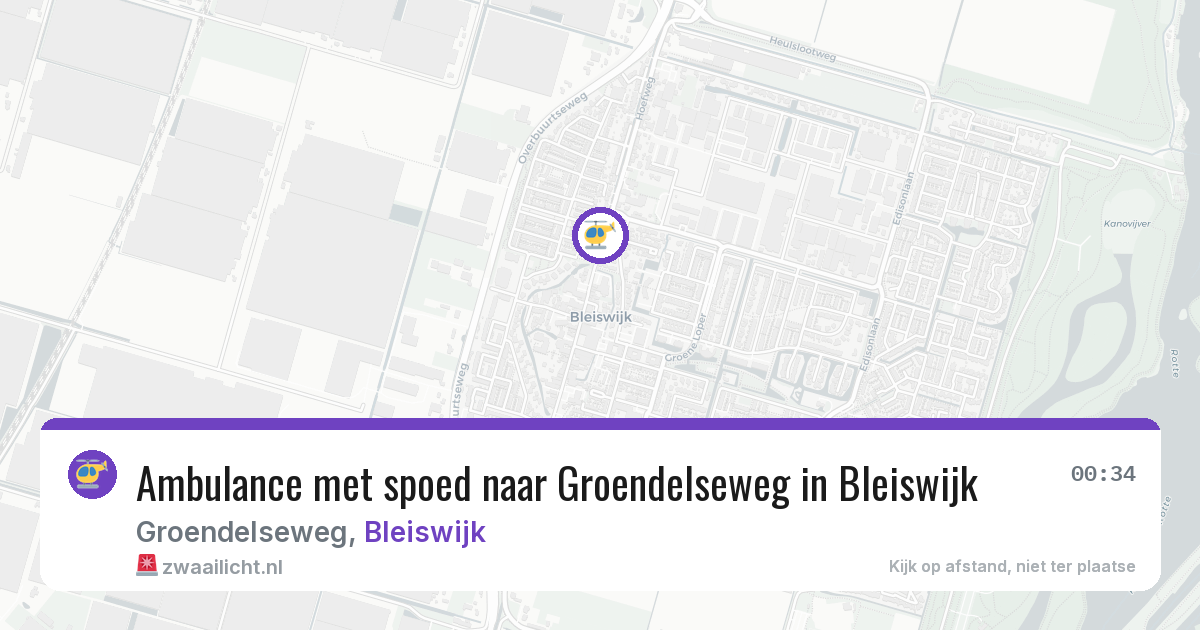 Ambulance met spoed naar Groendelseweg in Bleiswijk — 7 jul 2026