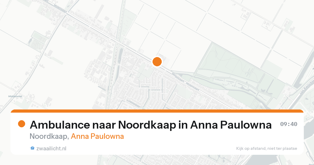 Ambulance naar Noordkaap in Anna Paulowna — 25 aug 2026