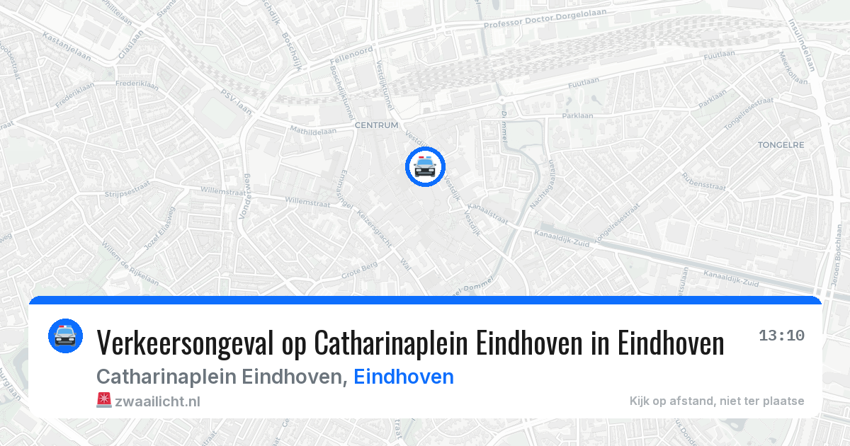 Verkeersongeval op Catharinaplein Eindhoven in Eindhoven — 2 aug 2026