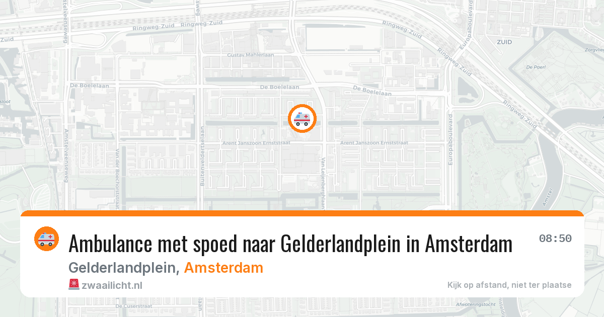 Ambulance met spoed naar Gelderlandplein in Amsterdam — 19 mei 2026