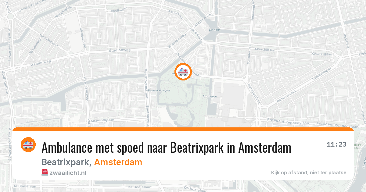 Ambulance met spoed naar Beatrixpark in Amsterdam — 6 jul 2026