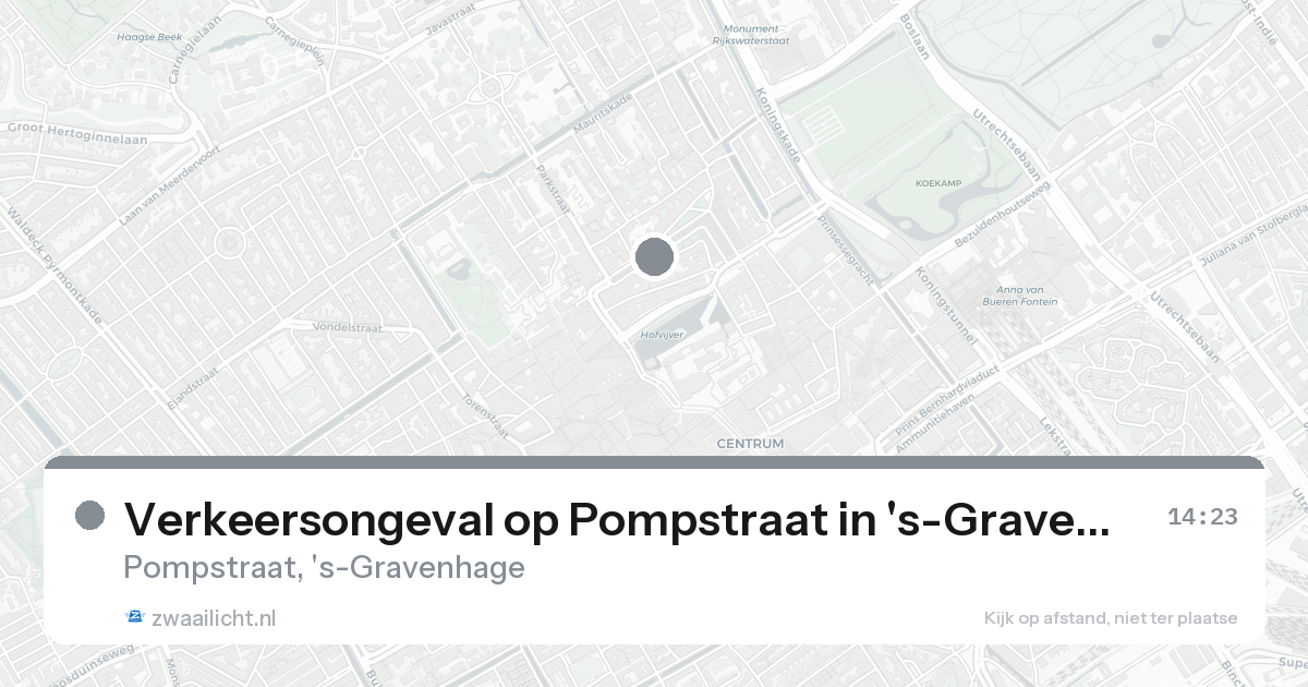 Verkeersongeval op Pompstraat in 's-Gravenhage — 7 feb 2026