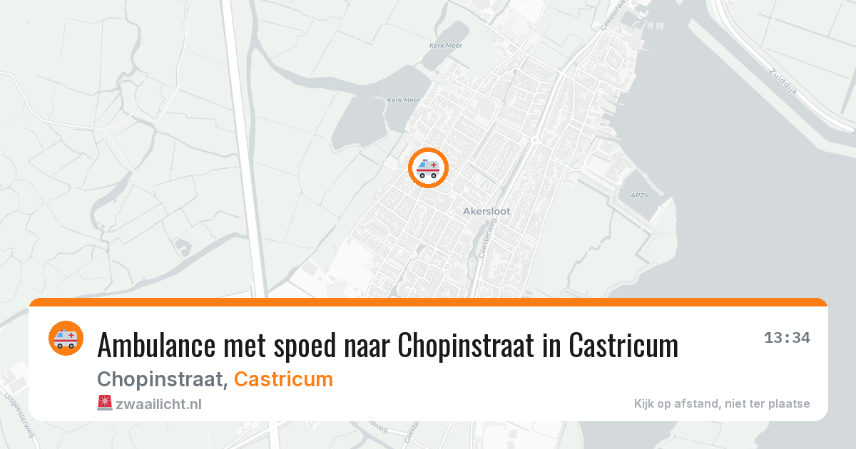Ambulance met spoed naar Chopinstraat in Castricum — 12 jun 2026