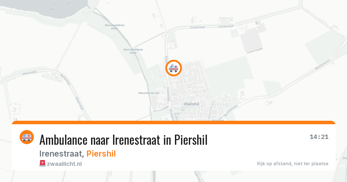 Ambulance naar Irenestraat in Piershil — 28 mei 2026
